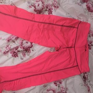 Hot pink capris yoga pant leggings